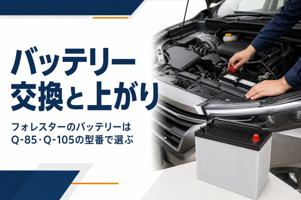 フォレスターのバッテリー上がりと交換を解説する記事のアイキャッチ