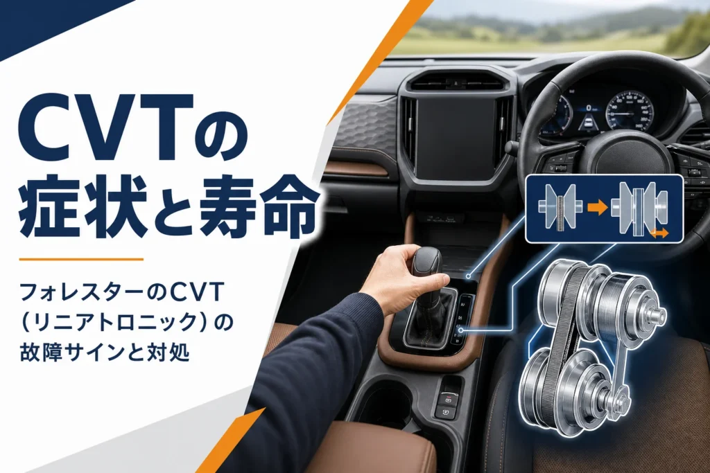 フォレスターのCVTの故障と寿命を解説する記事のアイキャッチ