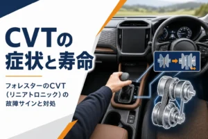 フォレスターのCVTの故障と寿命を解説する記事のアイキャッチ