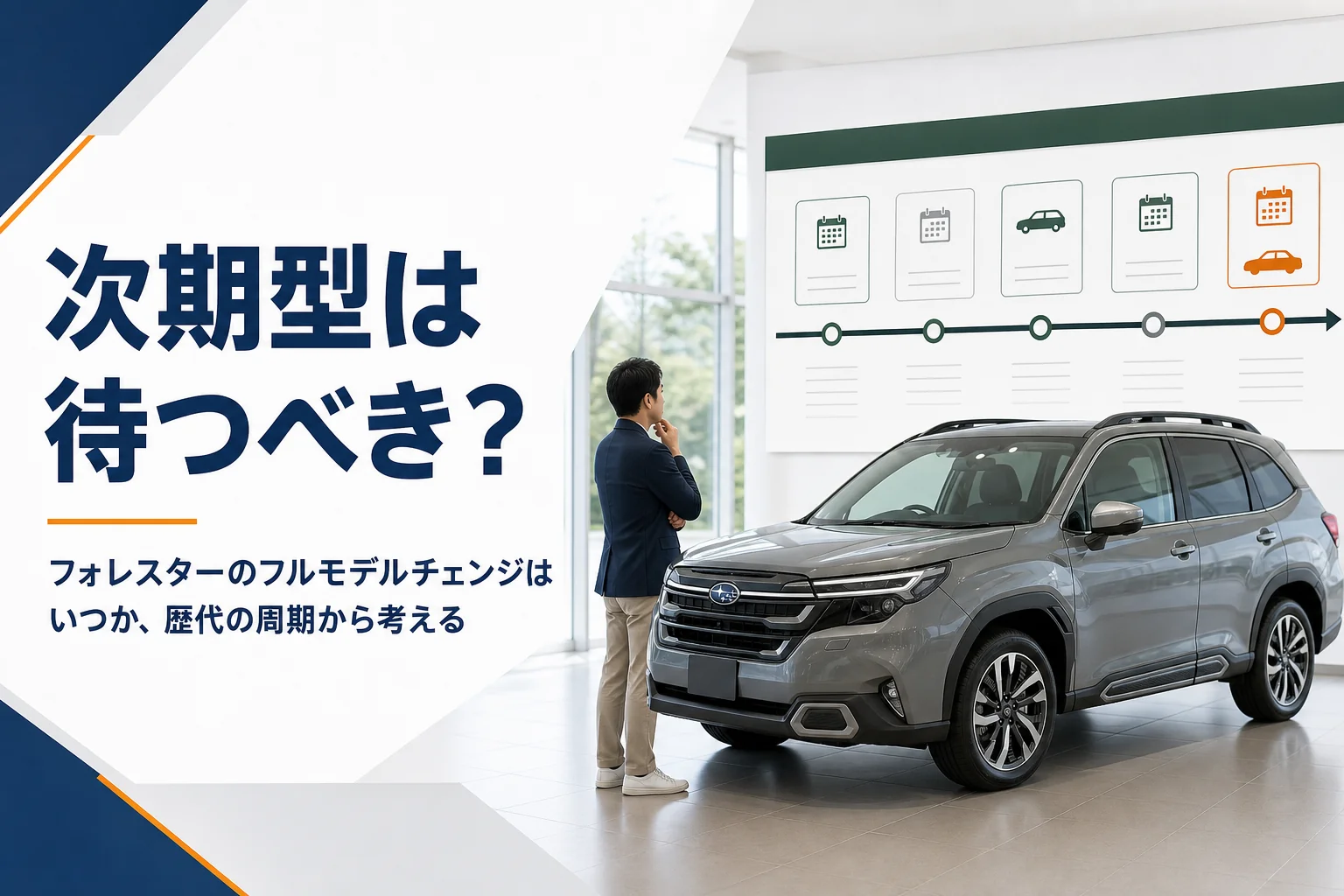 フォレスターのフルモデルチェンジの時期を解説する記事のアイキャッチ