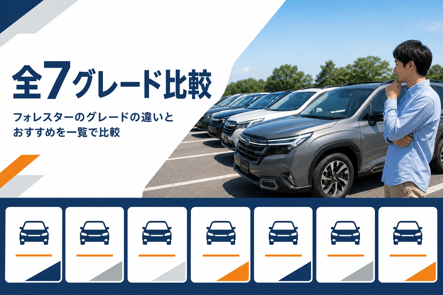 フォレスターのグレードの違いを比較する記事のアイキャッチ