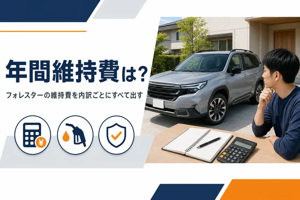 フォレスターの年間維持費の内訳を解説するアイキャッチ
