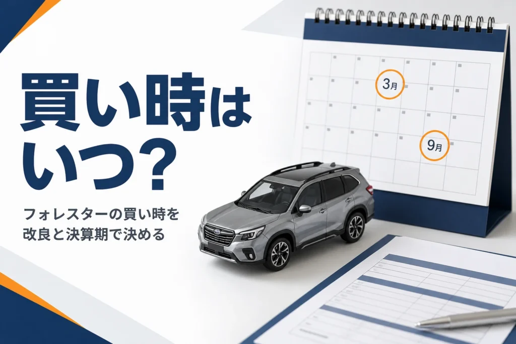 フォレスターの買い時を改良時期と決算期から考える記事のアイキャッチ
