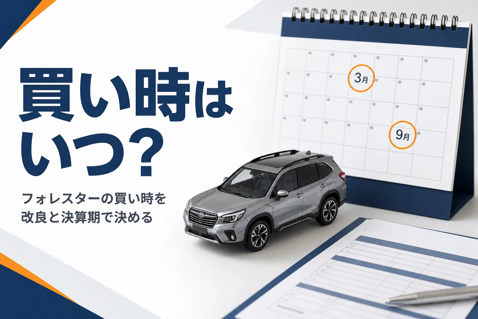 フォレスターの買い時を改良時期と決算期から考える記事のアイキャッチ