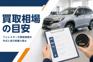 フォレスターの買取相場を解説する記事のアイキャッチ