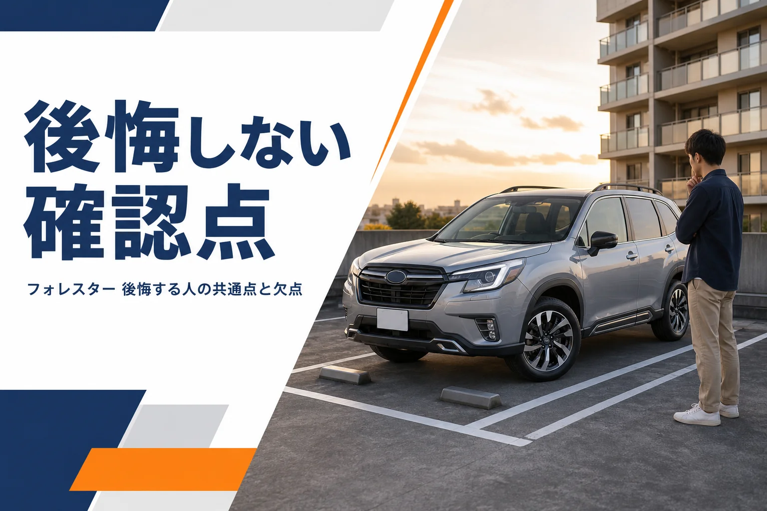 駐車場に停まるフォレスターのイメージ