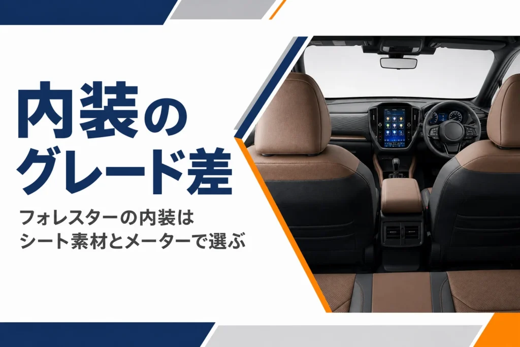 フォレスターの内装をグレード別に比べる記事のアイキャッチ