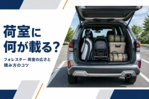 リヤゲートを開けて荷物を積んだフォレスターのイメージ
