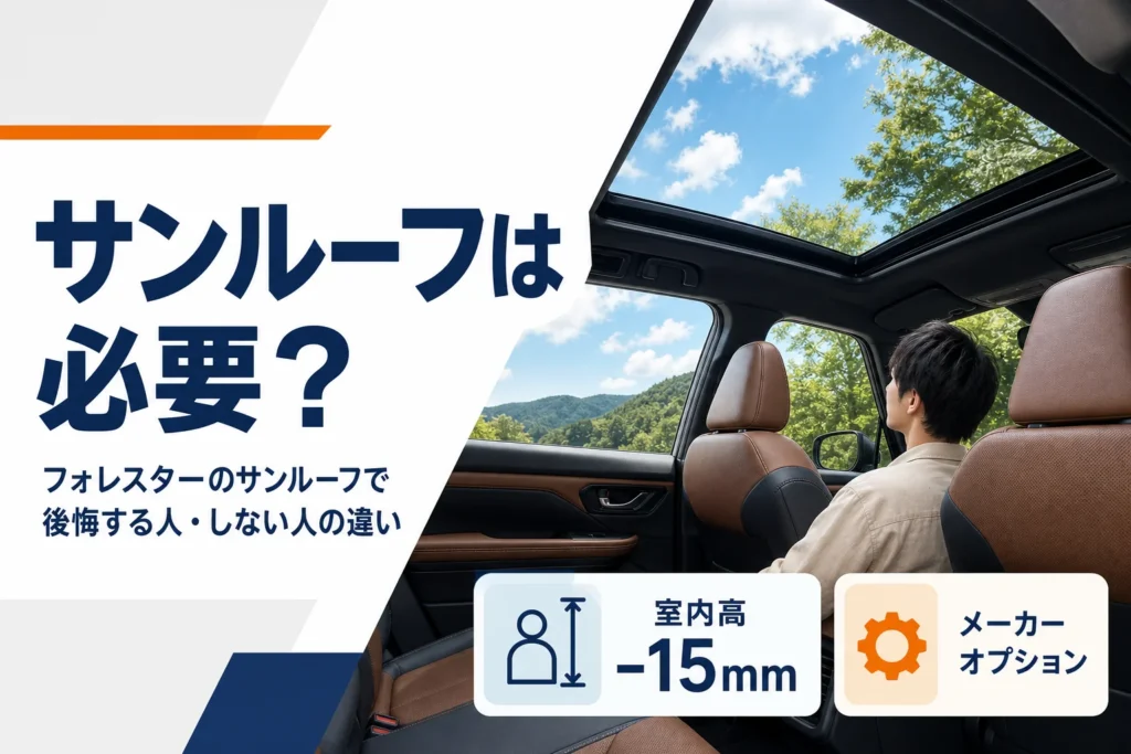 フォレスターのサンルーフが必要かどうかを解説する記事のアイキャッチ