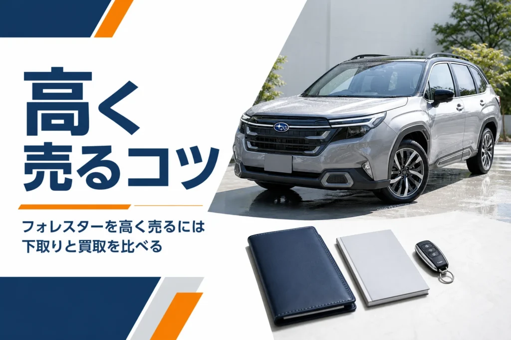 フォレスターを高く売るコツを解説する記事のアイキャッチ