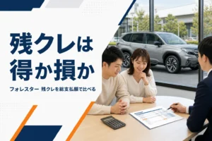見積書と電卓を前にフォレスターの支払い方法を考えるイメージ